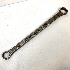 BARCALO BUFFALO Vintage Double Box End Wrench ~ 7/8" & 3/4" ~ 12 POINT Made USA